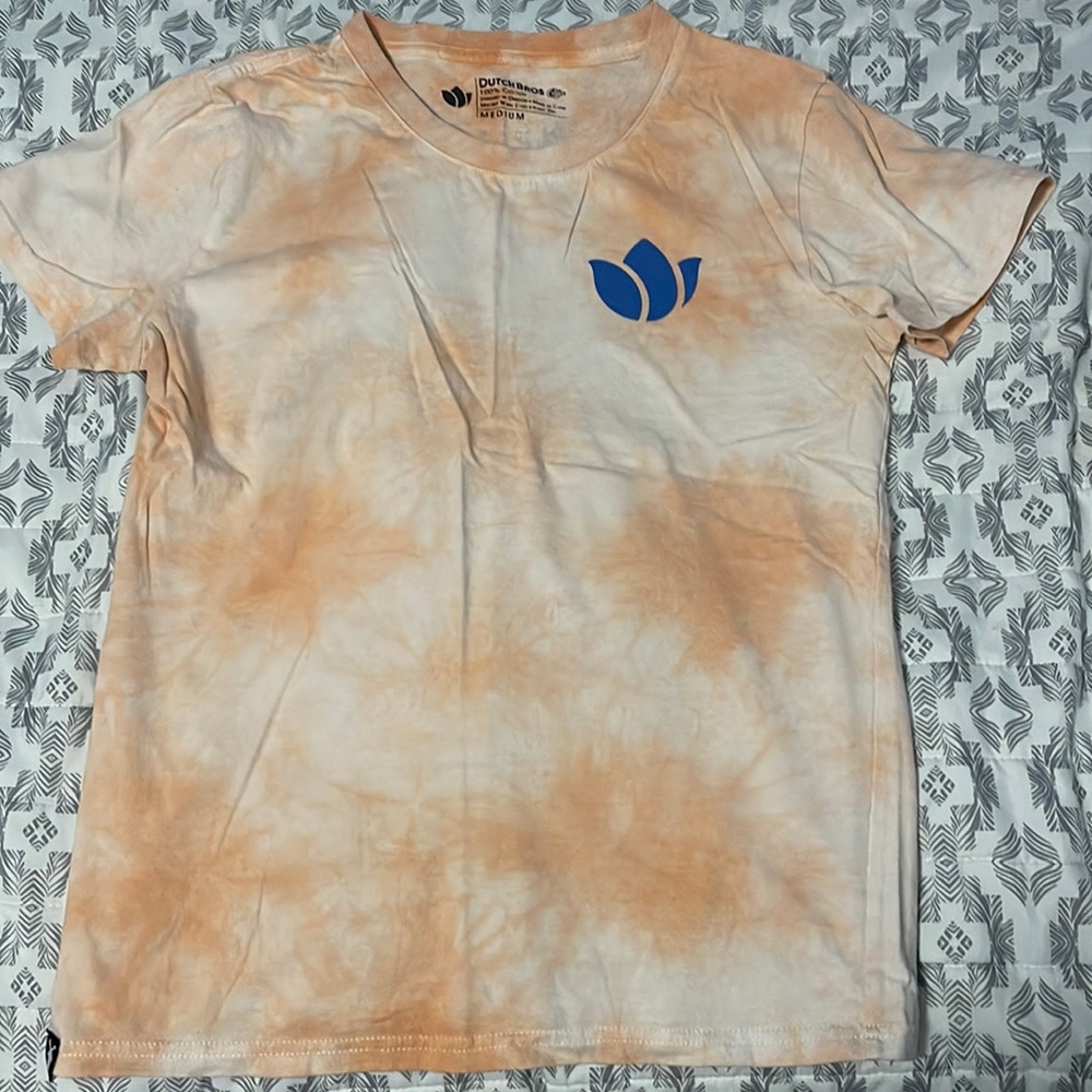 Orange tie dye shirt